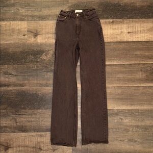 Abercrombie & Fitch Dark Brown Straight Leg Jeans